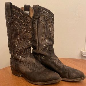 Frye Billy Studded Women's Cowboy Boots Sz 9
